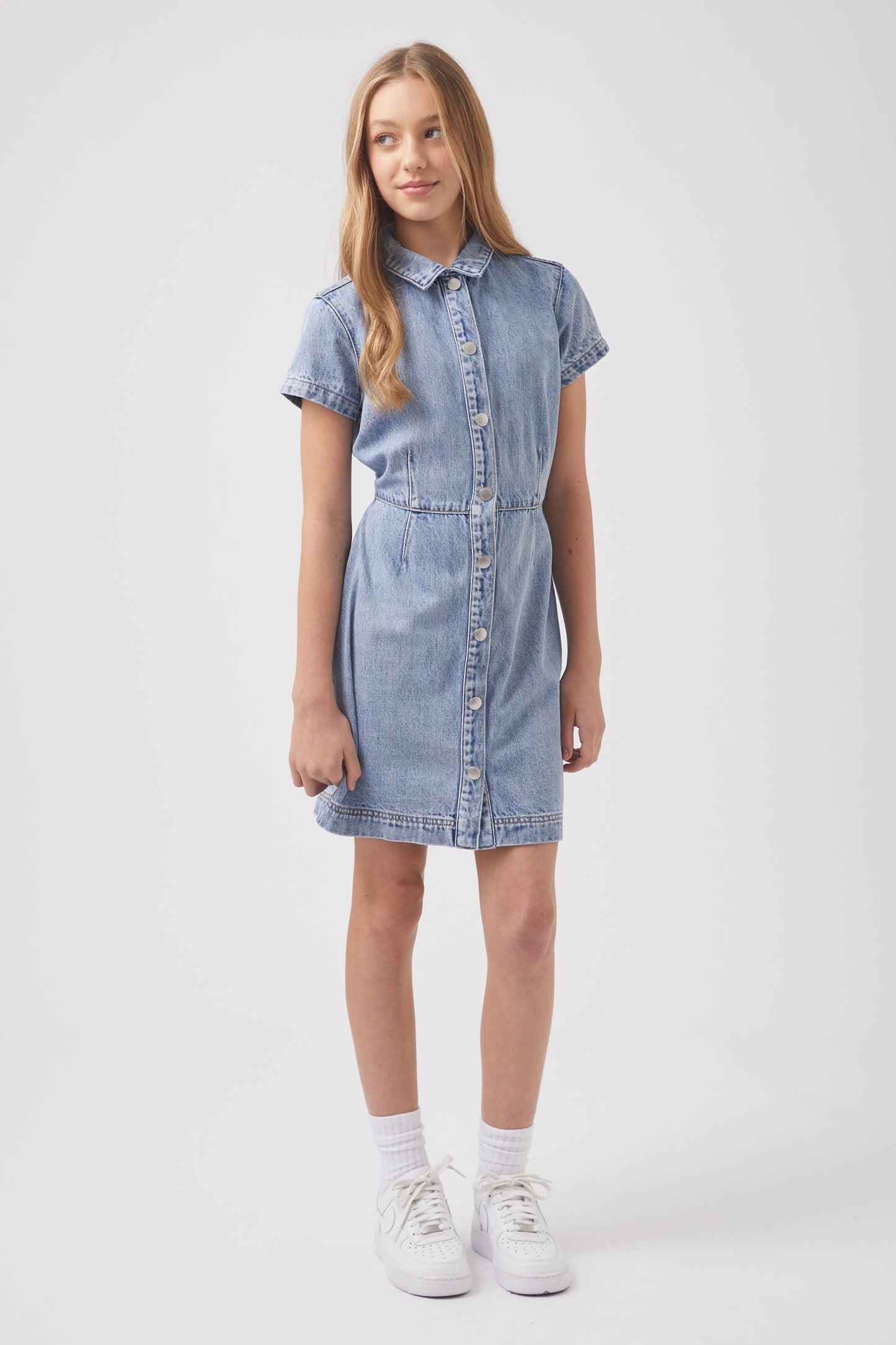 Girls Hattie Denim Dress