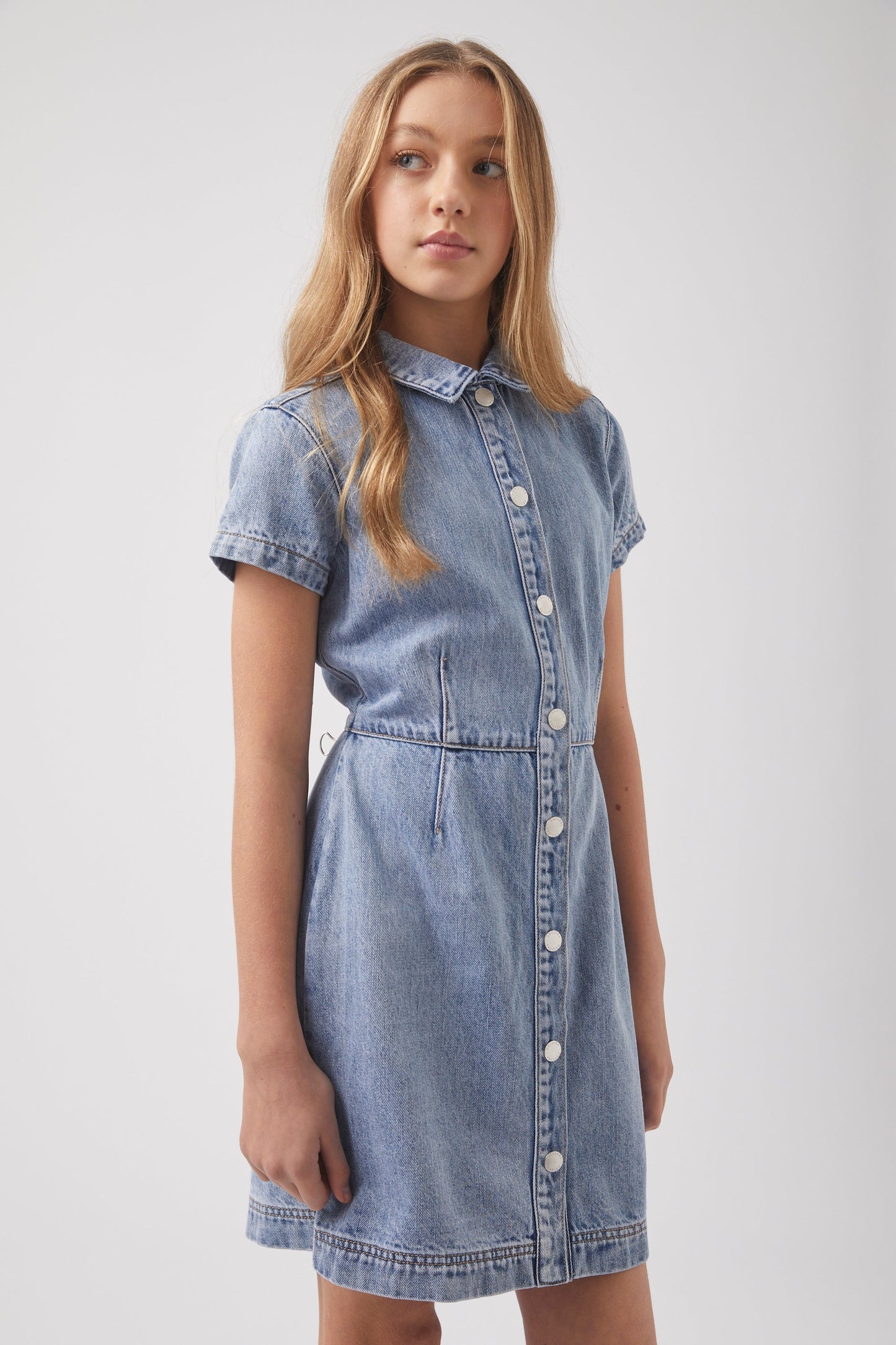 Girls Hattie Denim Dress