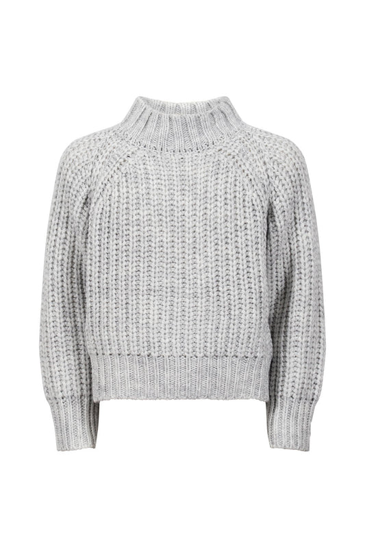 Girls Cropped Roll Neck Jumper