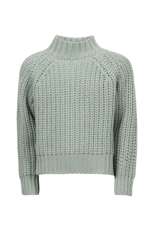 Girls Cropped Roll Neck Jumper