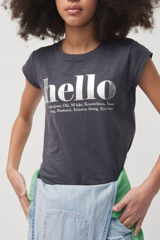 Girls Hello World Tee