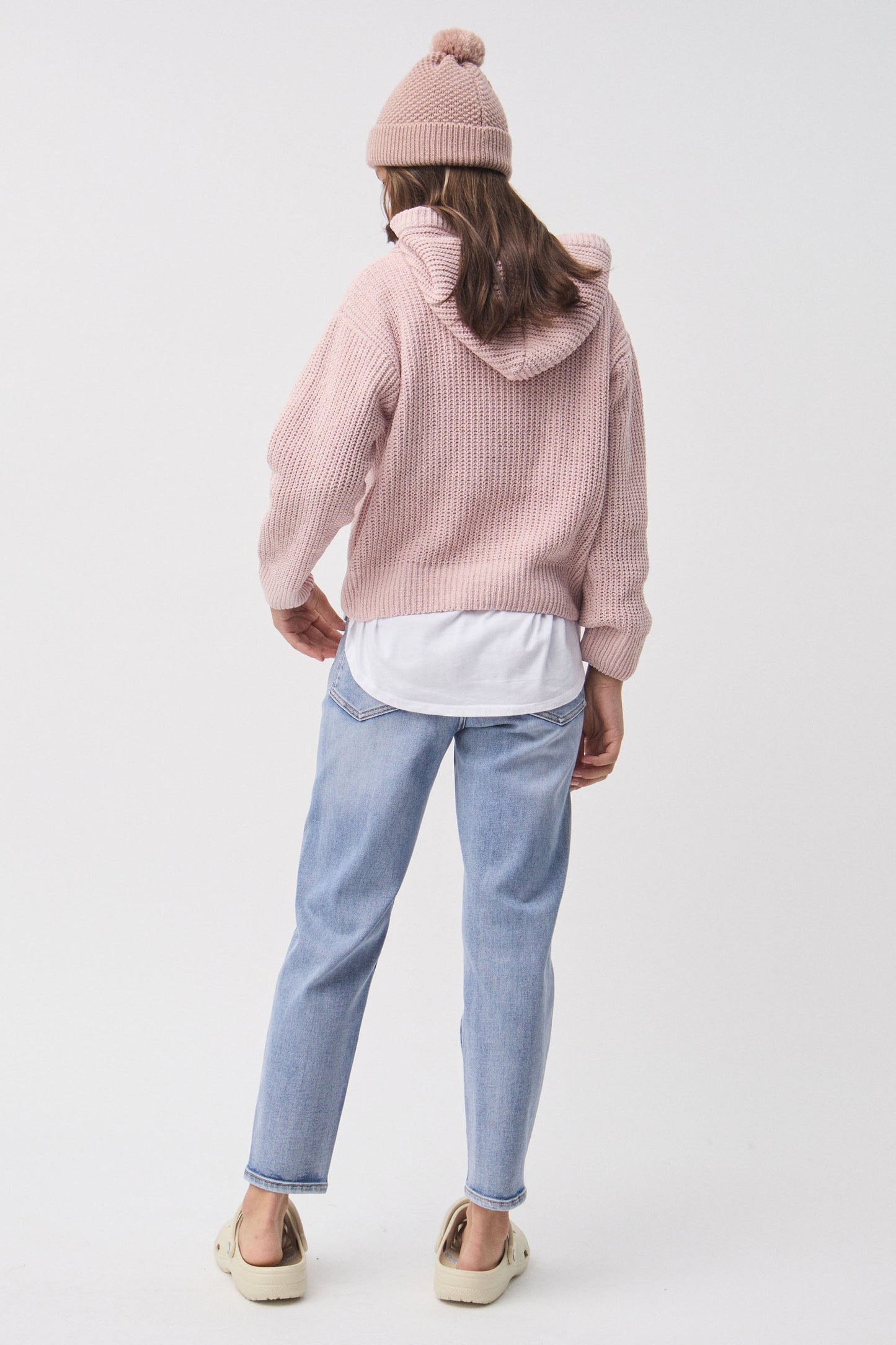 Girls Emily Hooded Knit Jumper