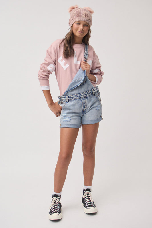 Girls Relax Cropped Crew