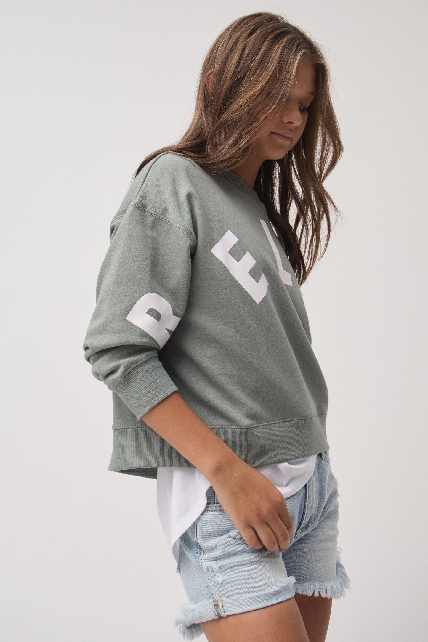 Girls Relax Cropped Crew