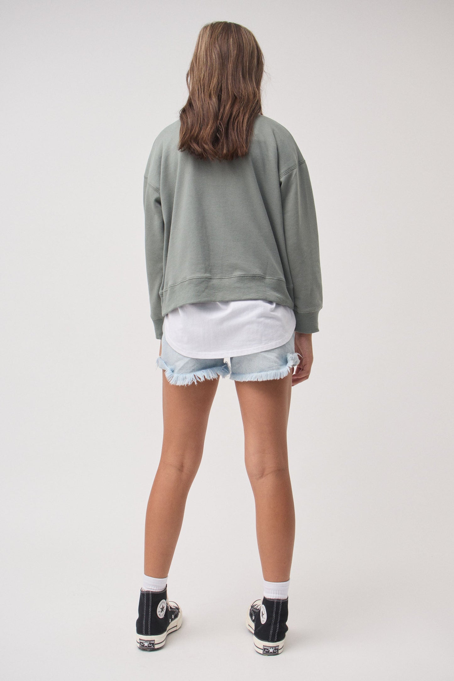 Girls Relax Cropped Crew