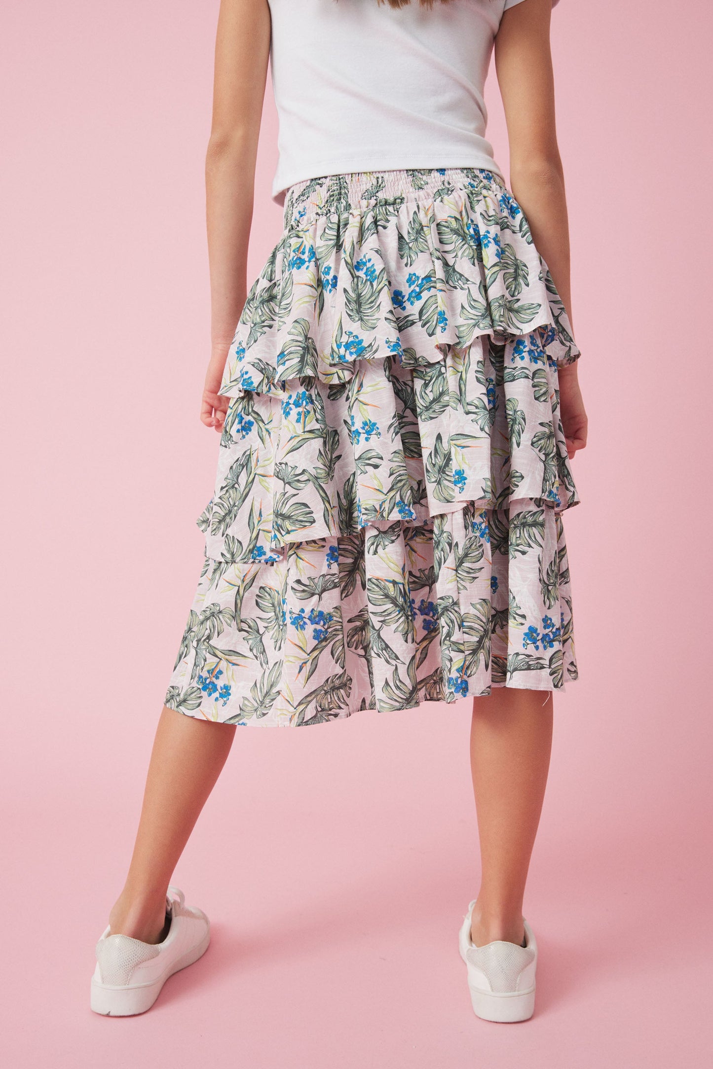 Girls Layla Ruffle Midi Skirt