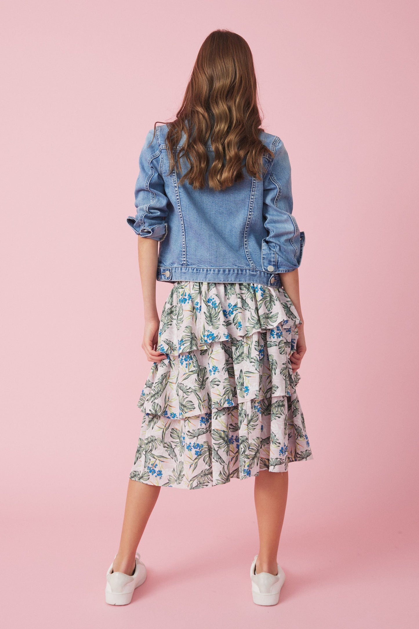 Girls Layla Ruffle Midi Skirt
