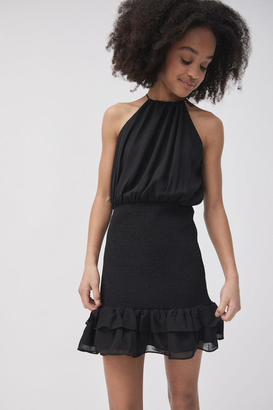 Girls Mila Shirred Party Dress