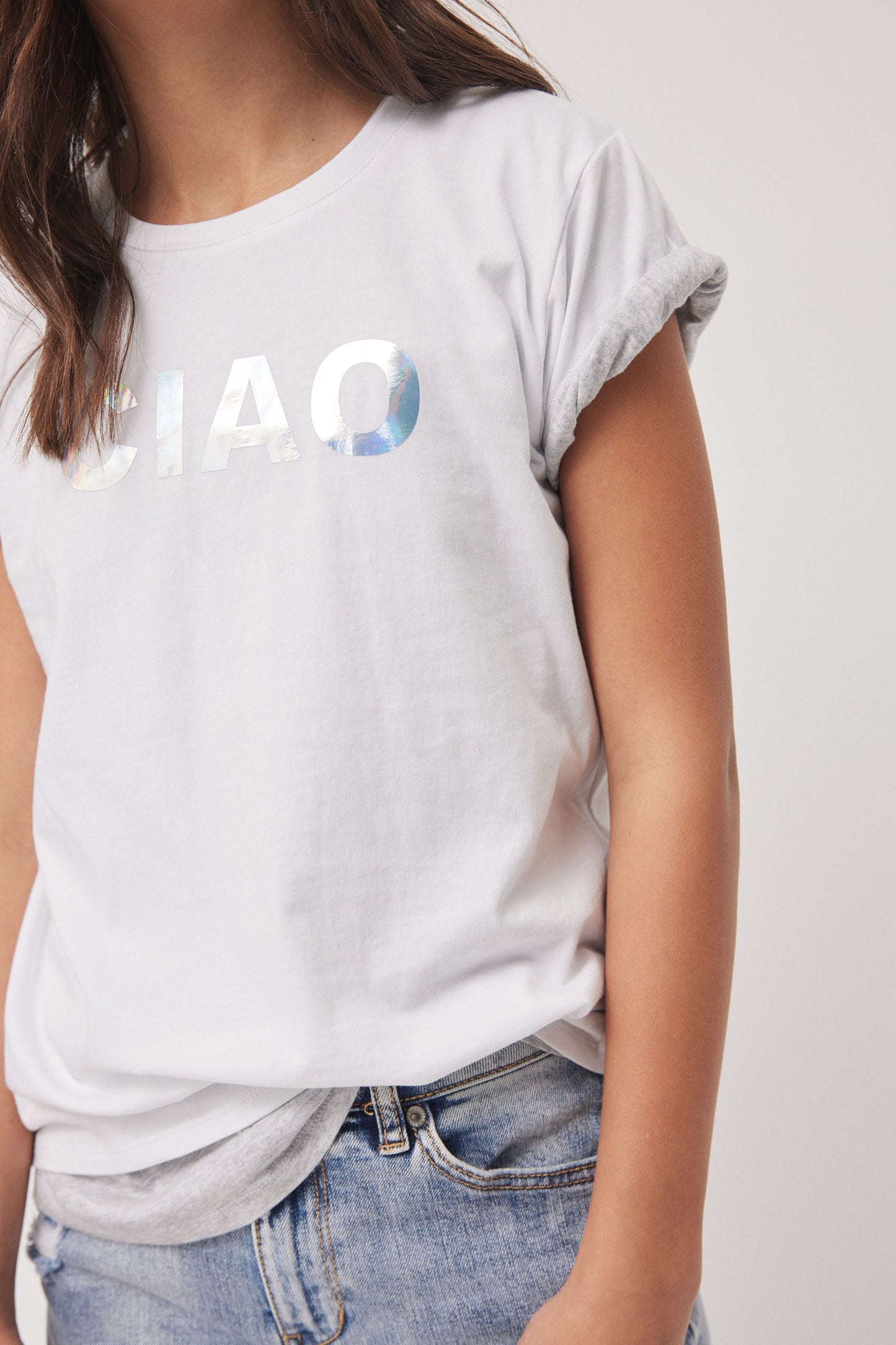 Girls Ciao Holographic Tee