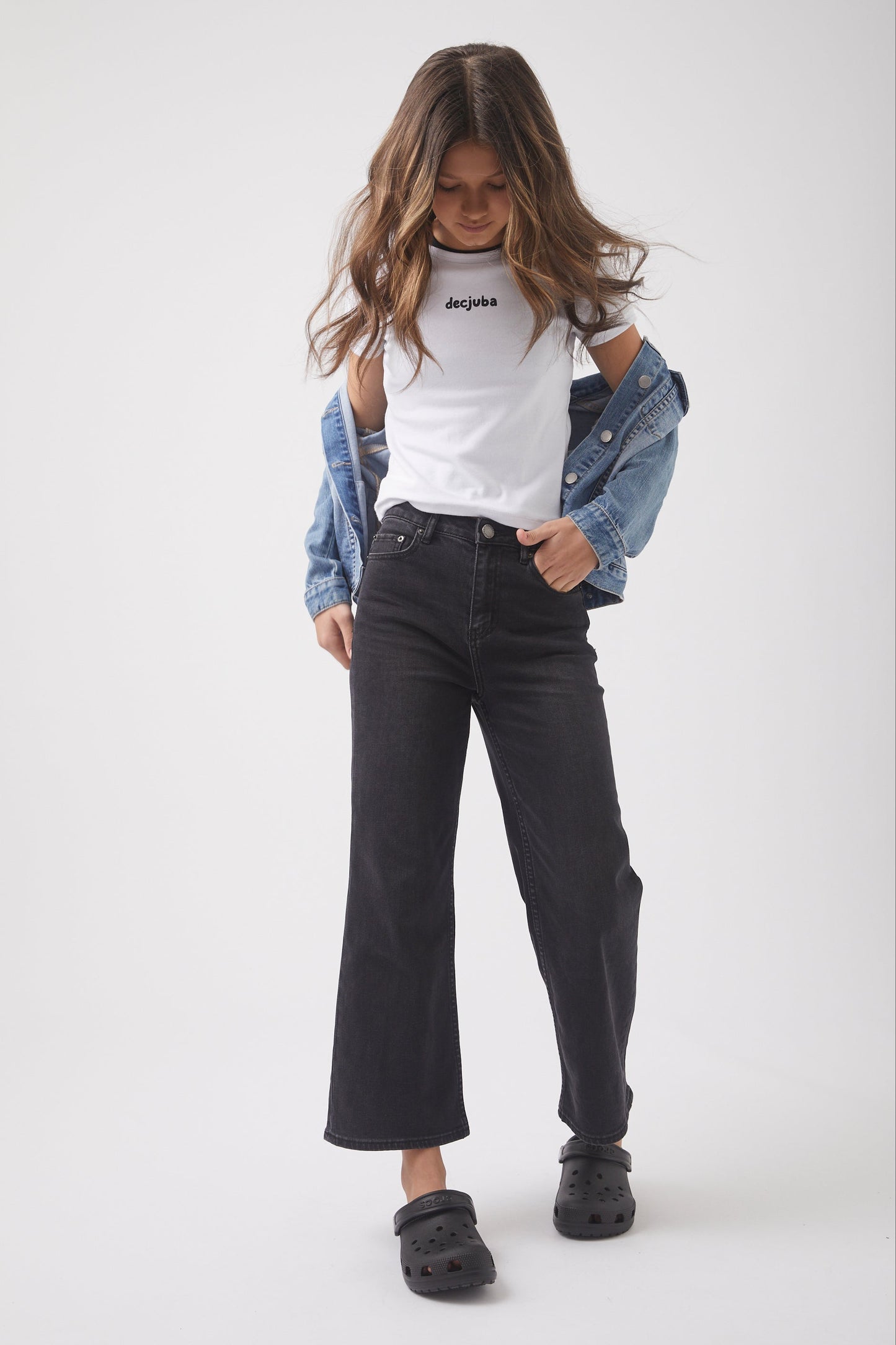 Girls Hailey Wide Leg Jean