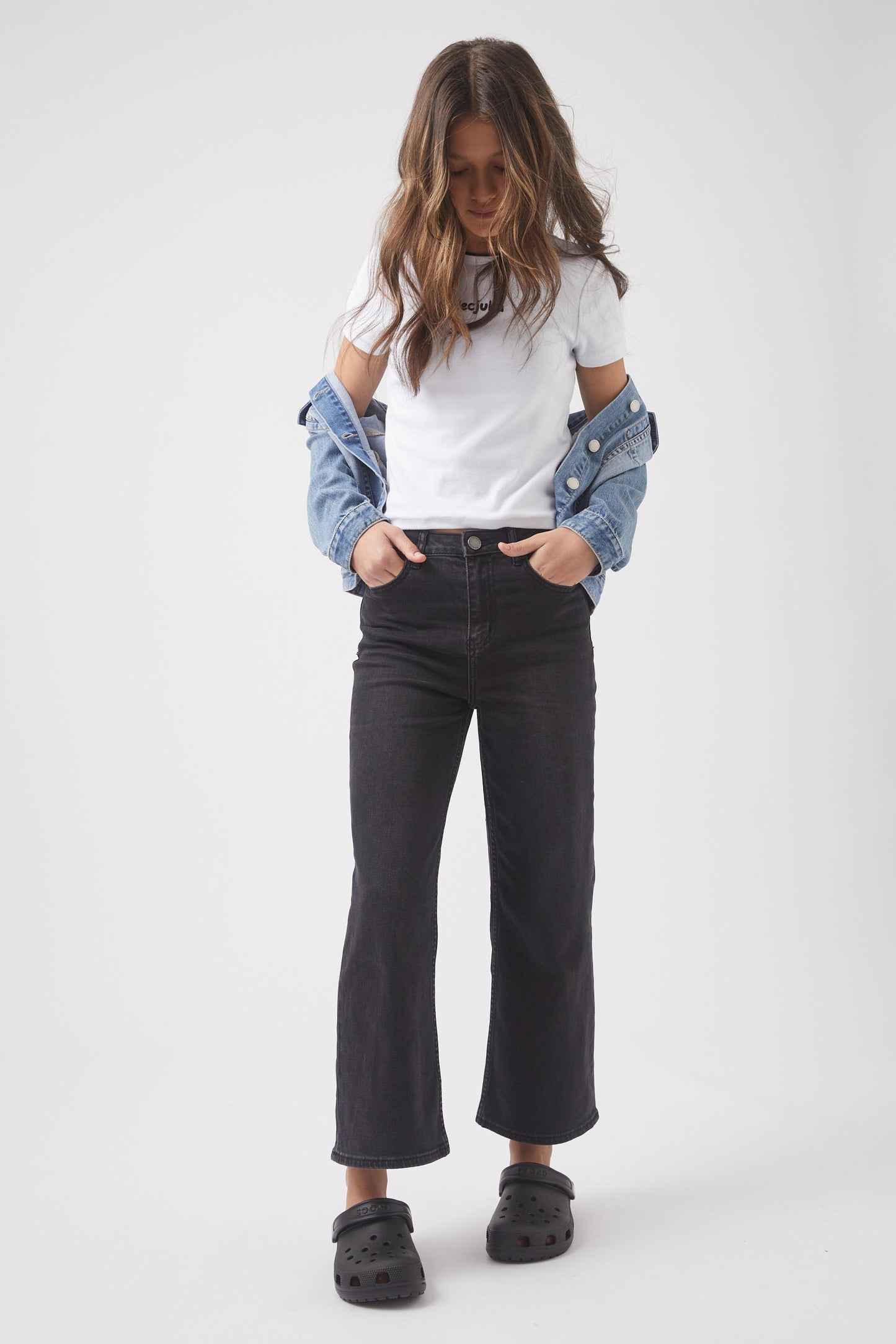 Girls Hailey Wide Leg Jean