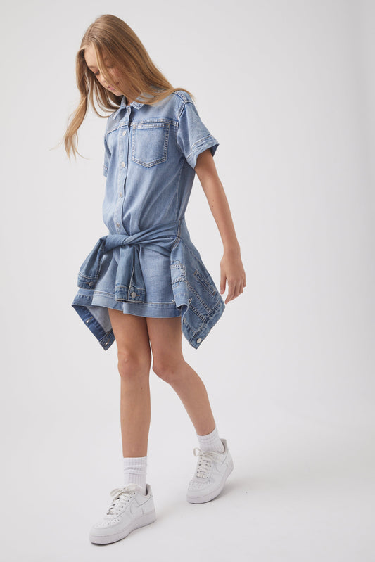 Girls Rylie Boxy Denim Dress