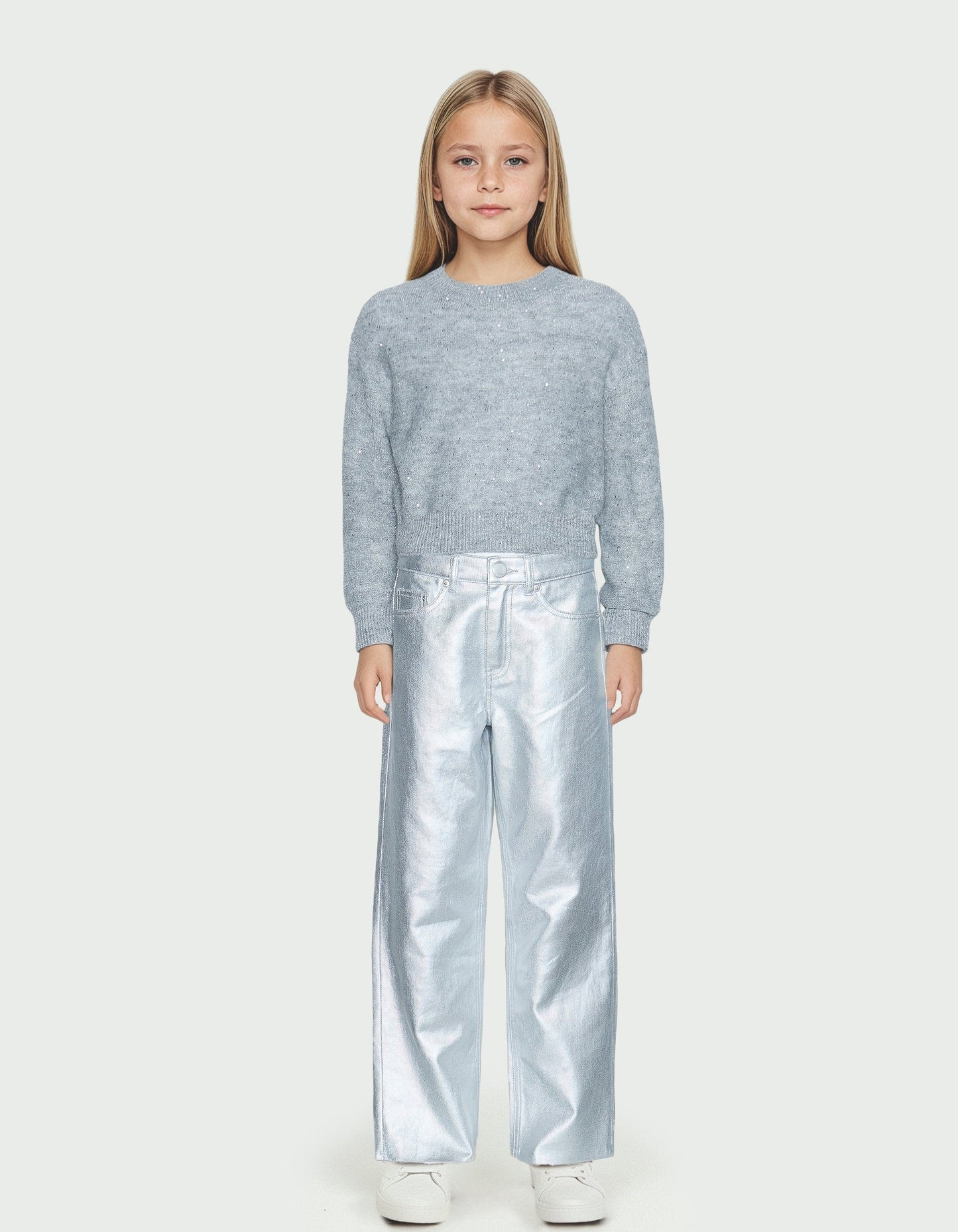 Girls Sequin Knit Jumper