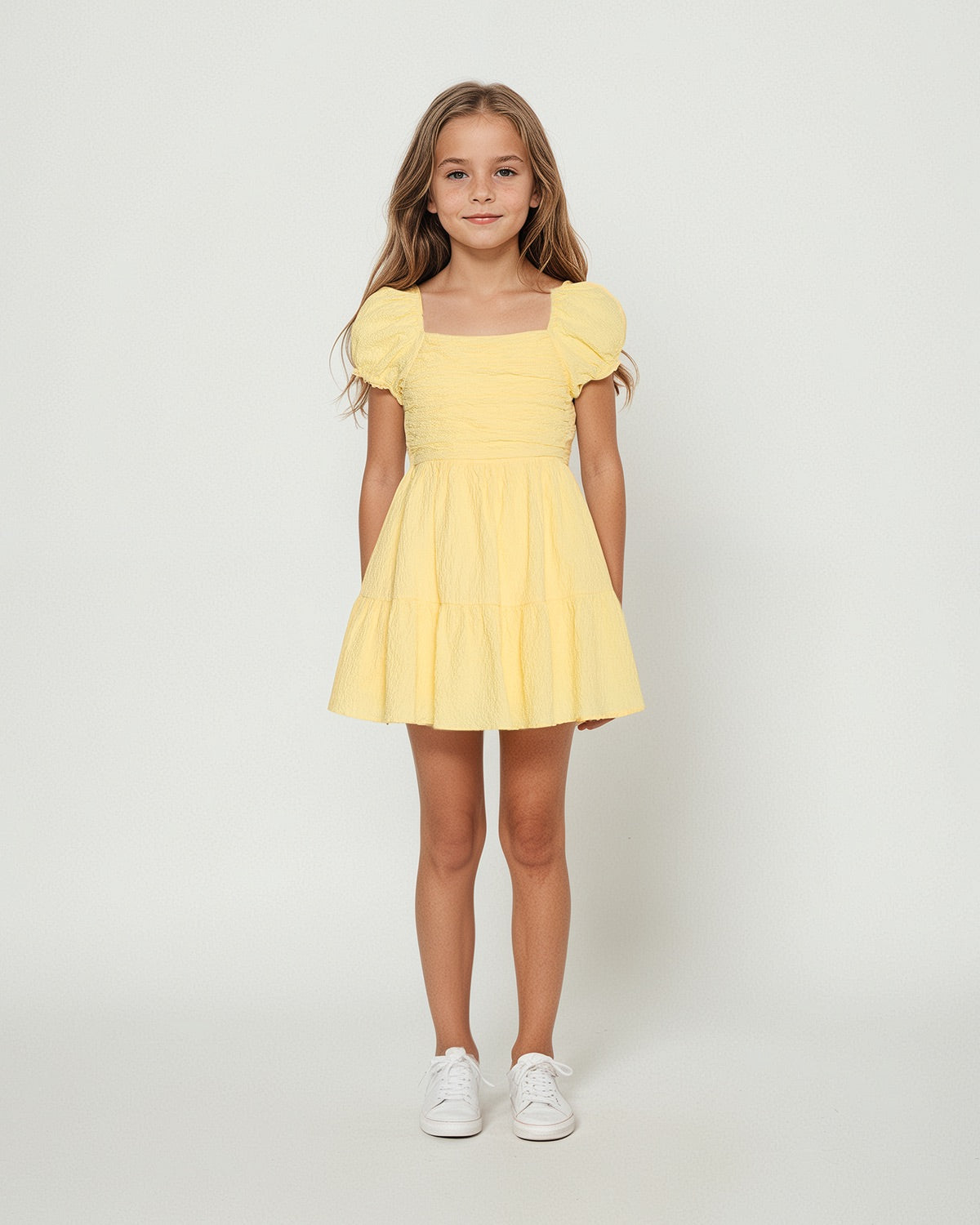 Girls Evie Textured Mini Dress