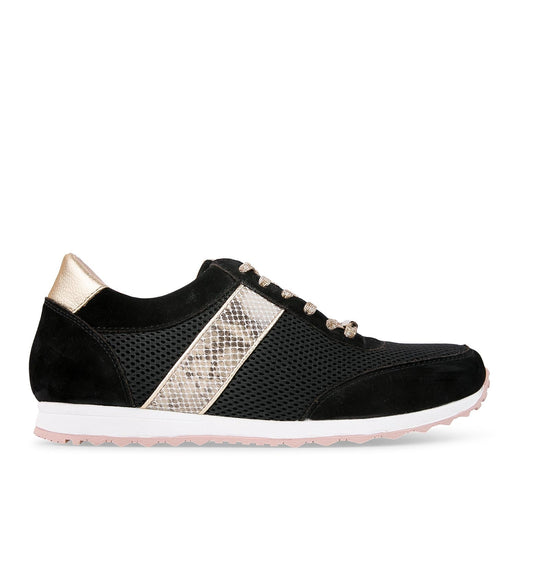 Kestrel Black Nubuck & Black Mesh Sneakers