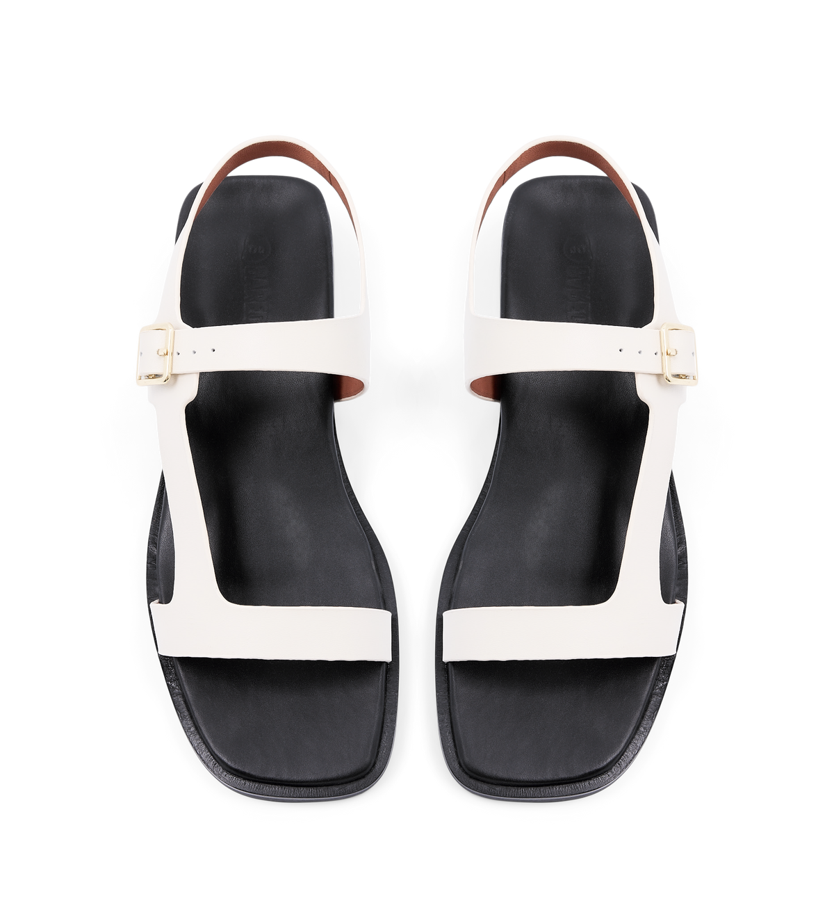 Kioea Off White Leather Sandals