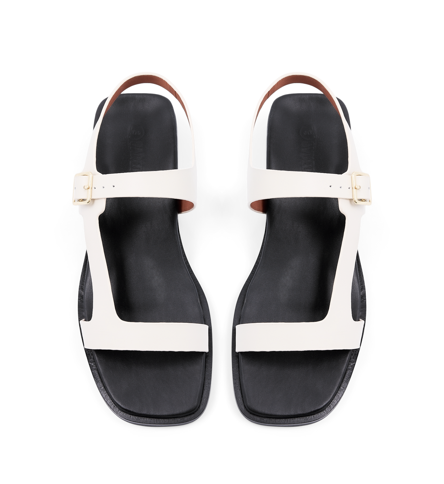 Kioea Off White Leather Sandals