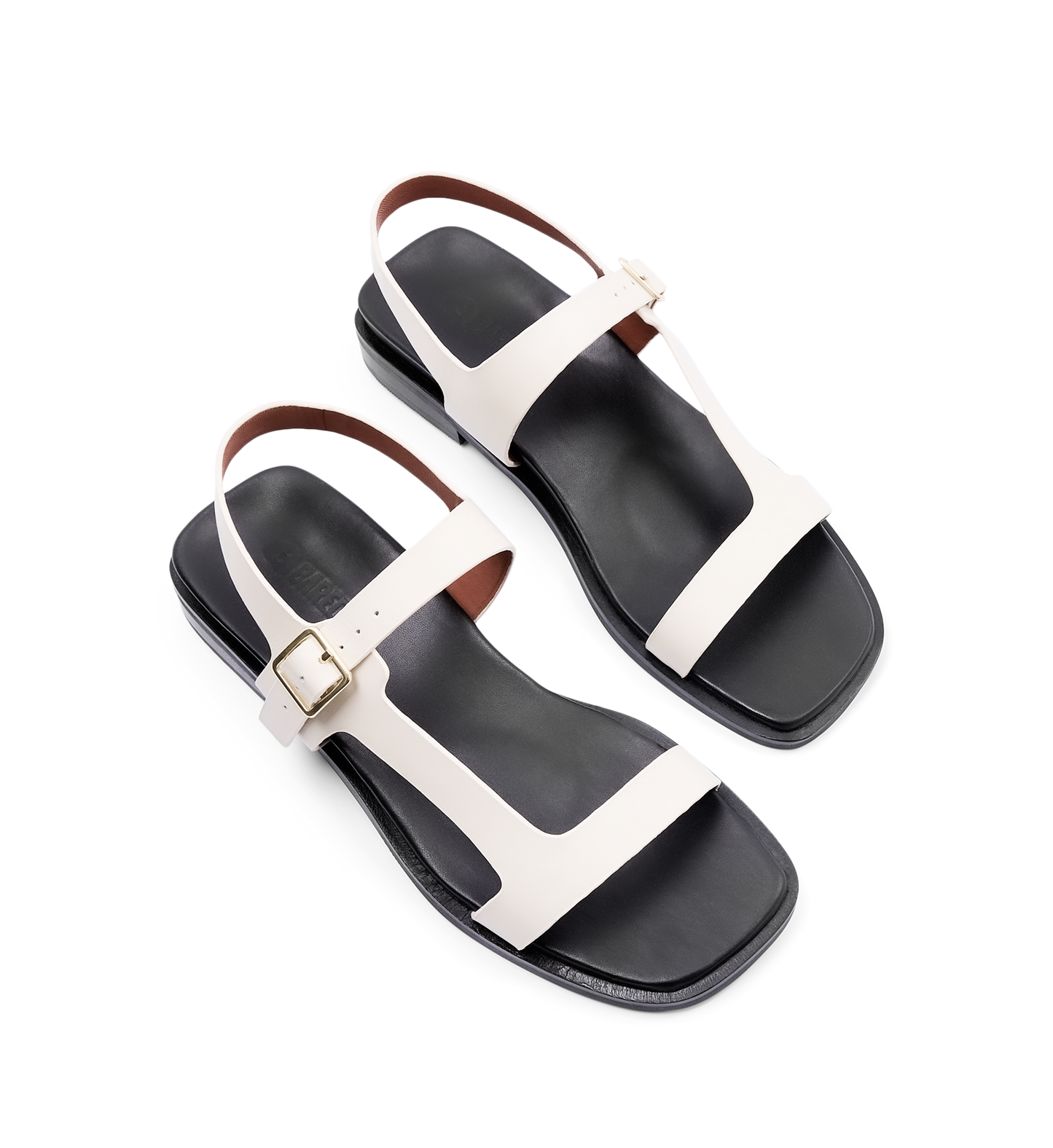 Kioea Off White Leather Sandals