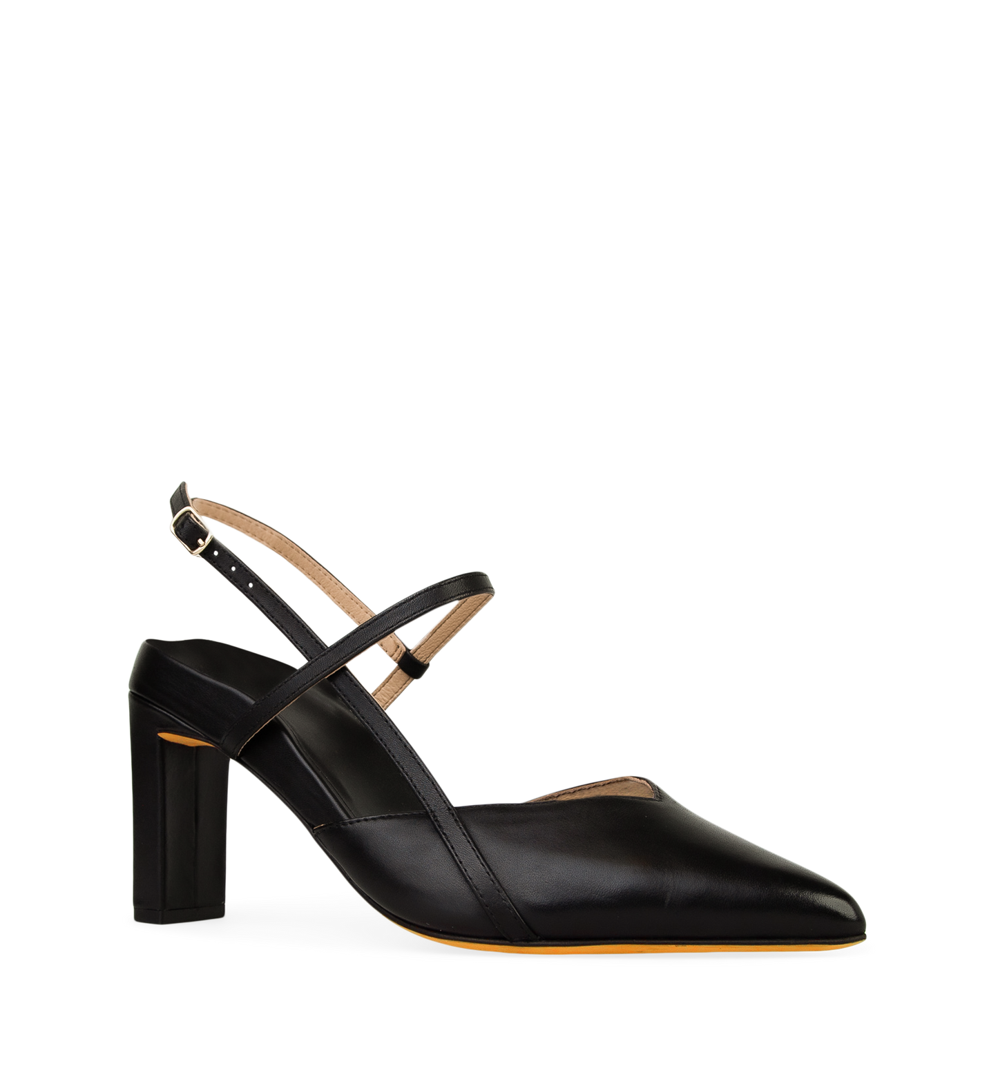 Kiskadee Black Leather High Heels