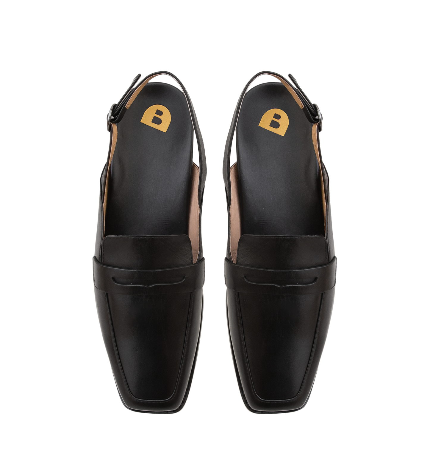 Macaw Black Leather Loafers