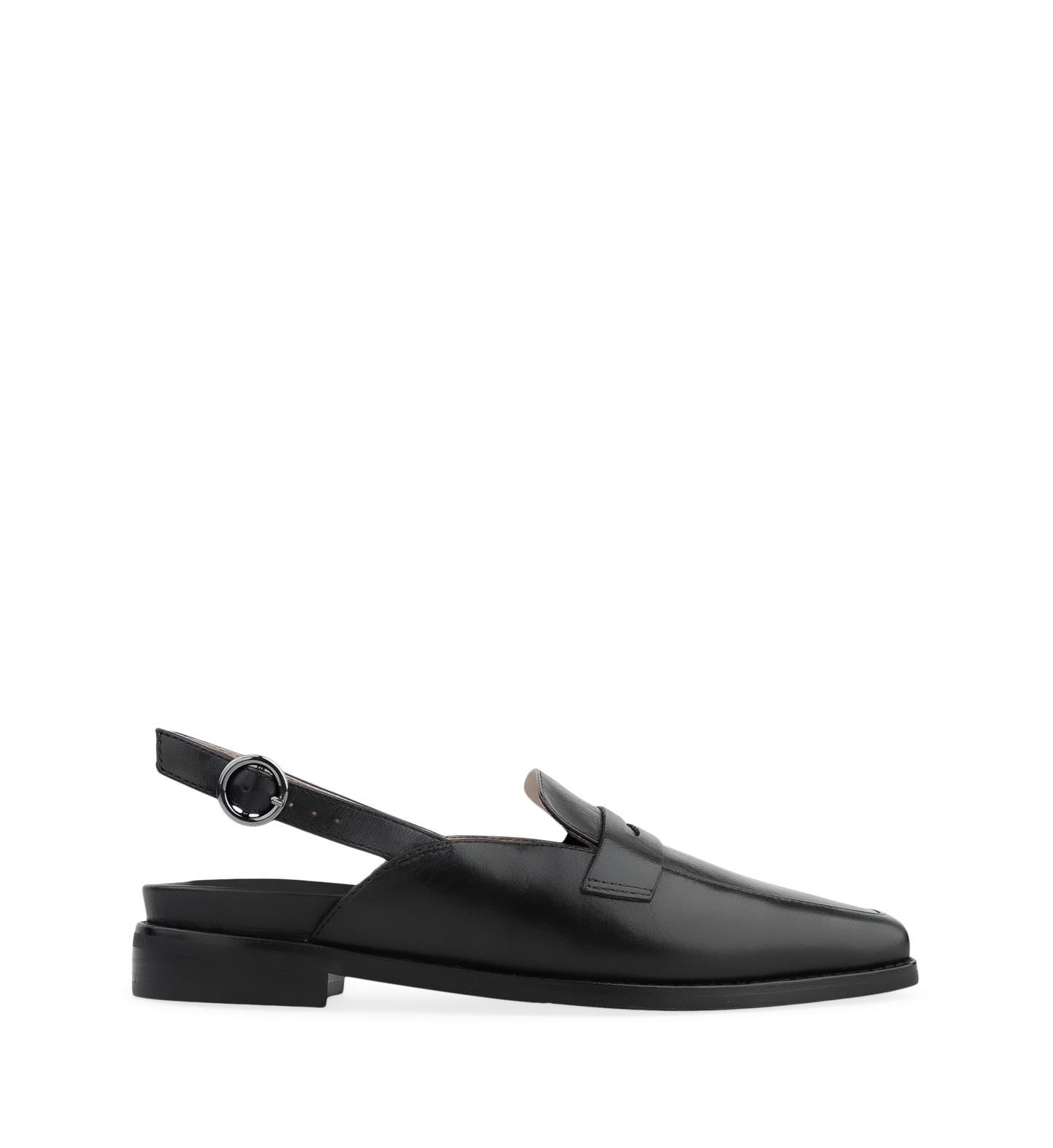 Macaw Black Leather Loafers