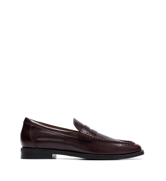 Maleo Mahogany Brown Boxed Leather Loafers