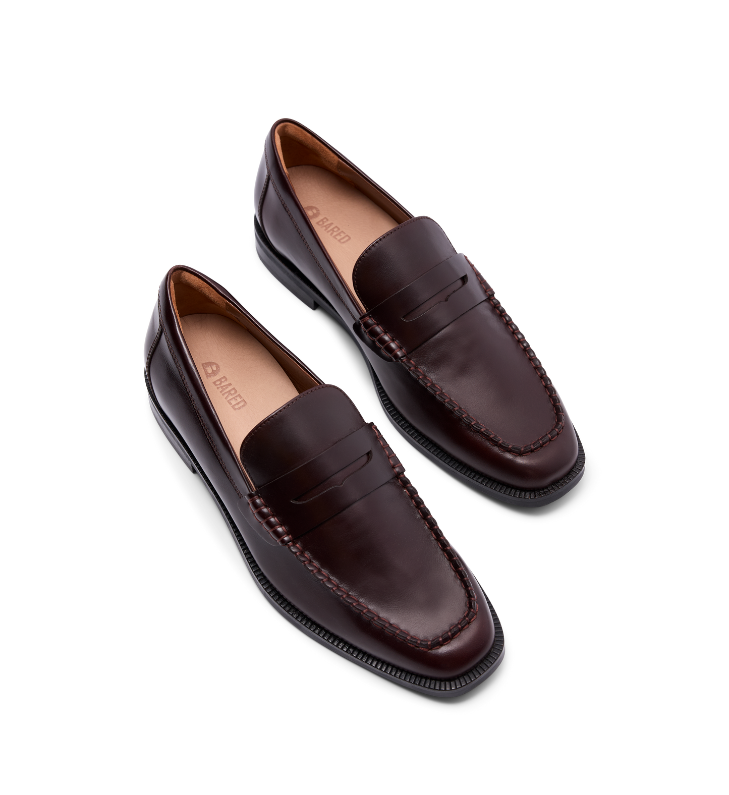 womens brown leather loafers with penny strap