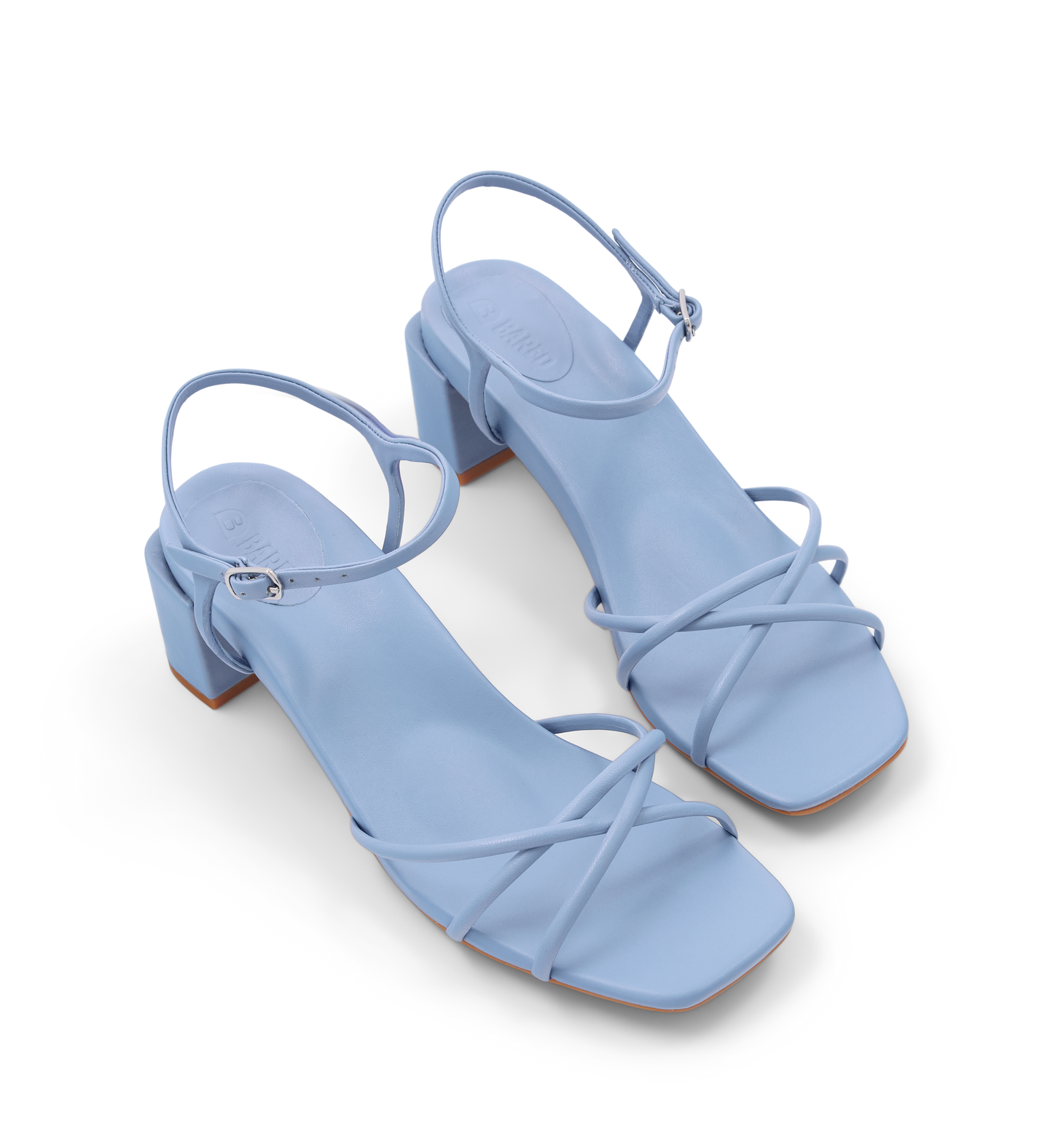 Mamo Dusk Blue Leather Low Heels