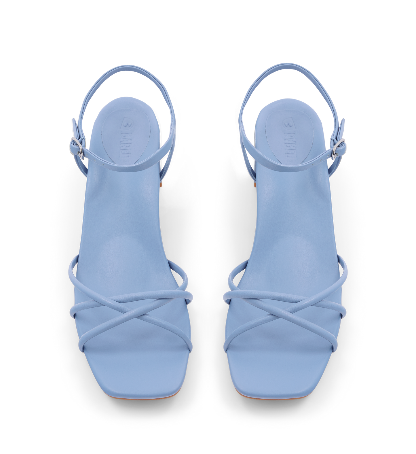 Mamo Dusk Blue Leather Low Heels