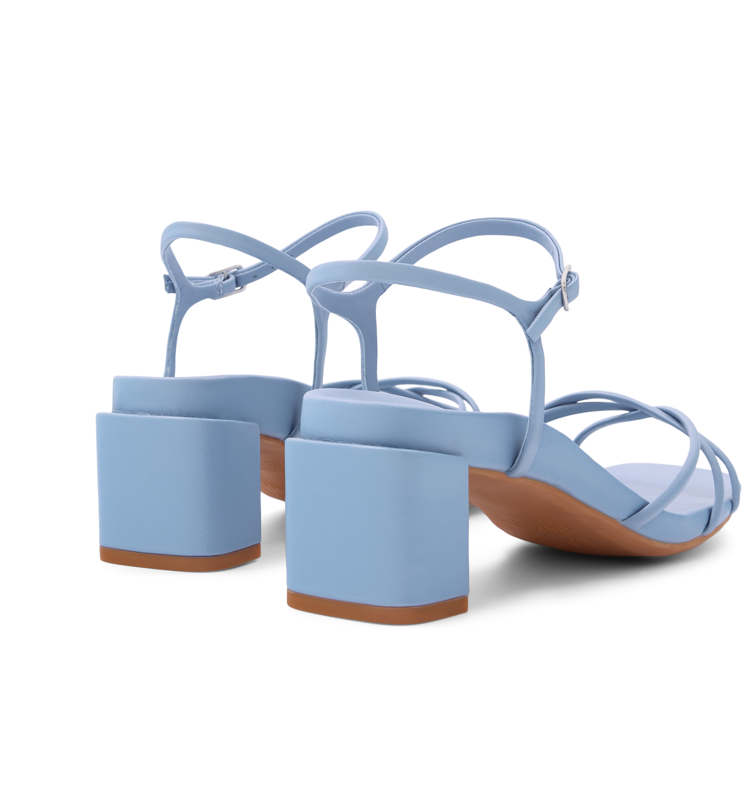 Mamo Dusk Blue Leather Low Heels