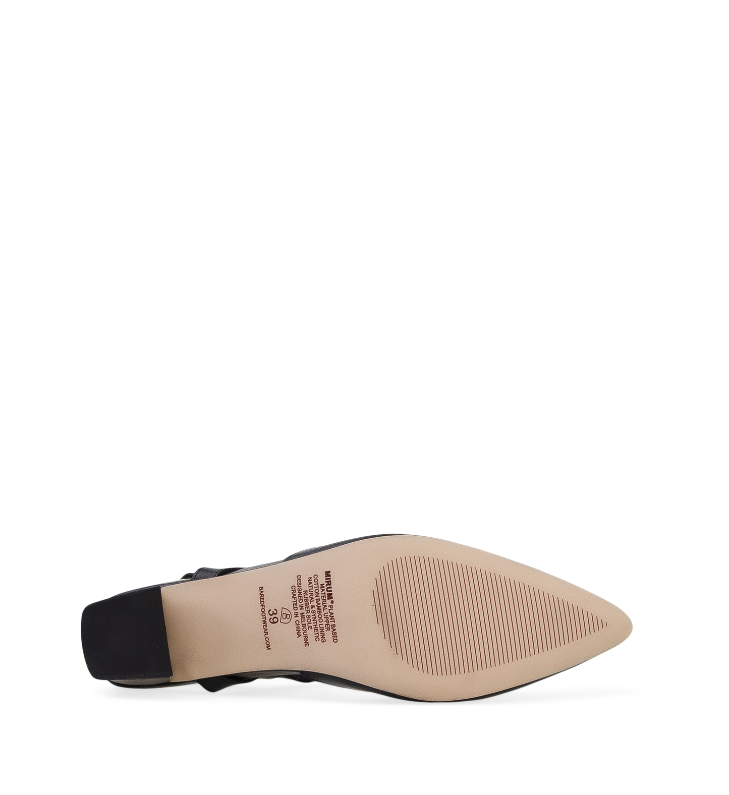 Marabou Black MIRUM® Plant Based Vegan Low Heels