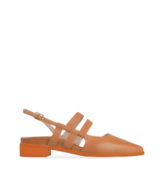Merganser Tan Leather Flats