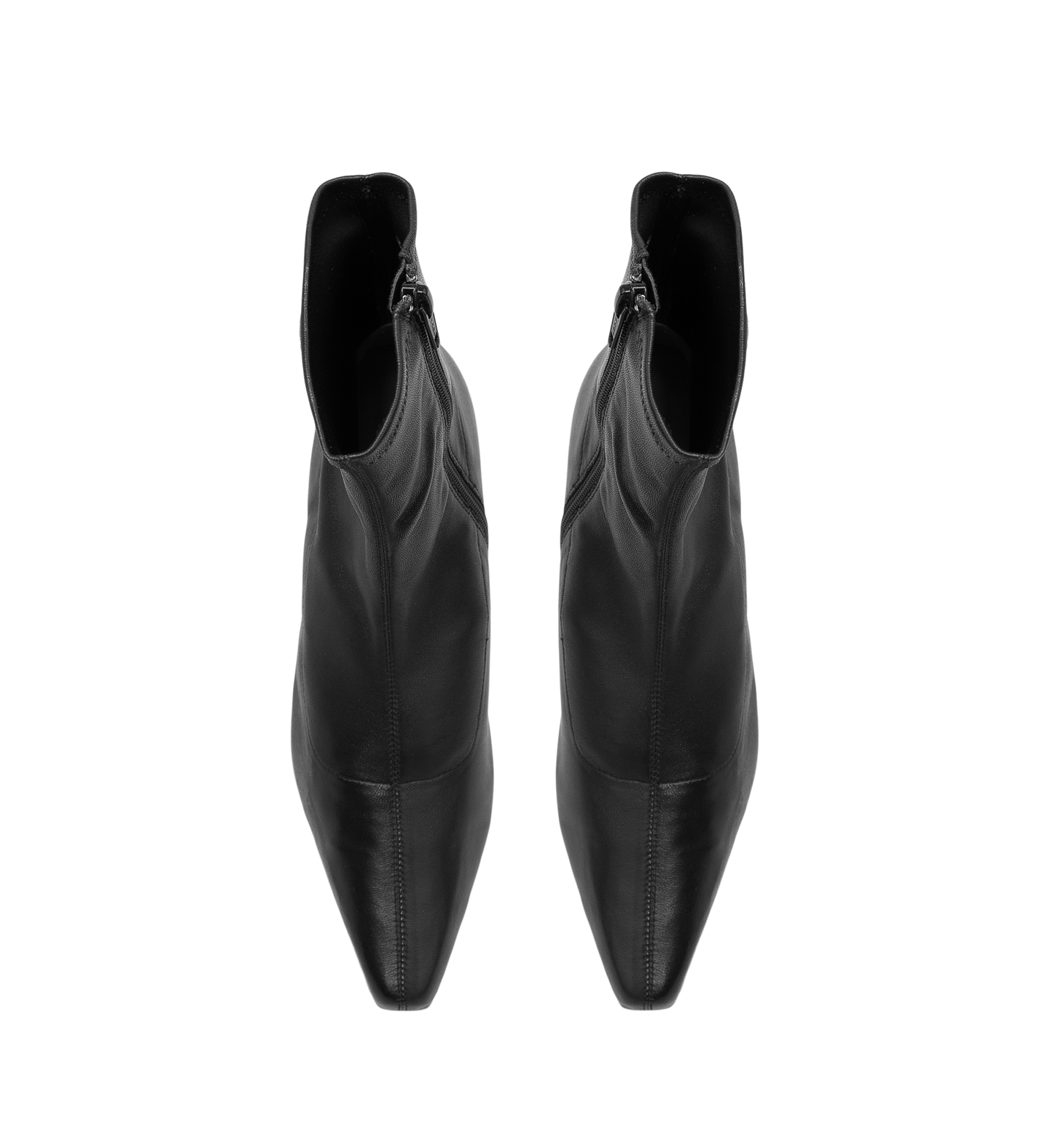 Mimid Stretch Leather Heeled Boots