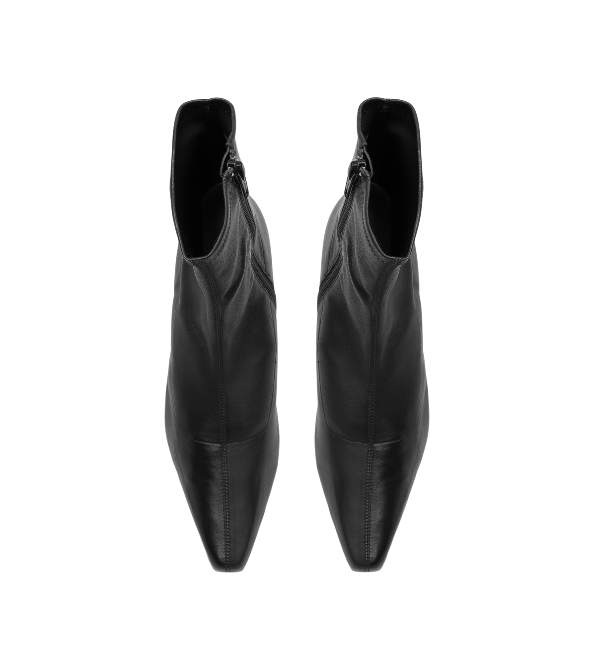 Mimid Black Stretch Leather Heeled Boots