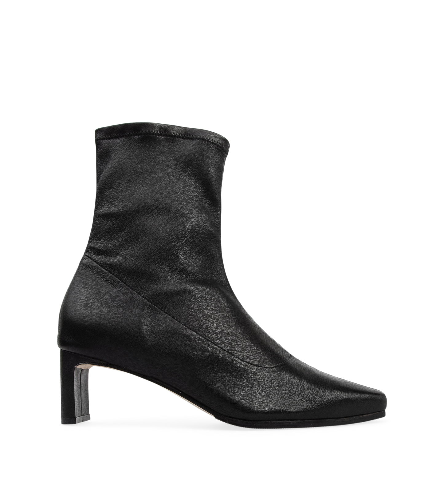 Mimid Stretch Leather Heeled Boots