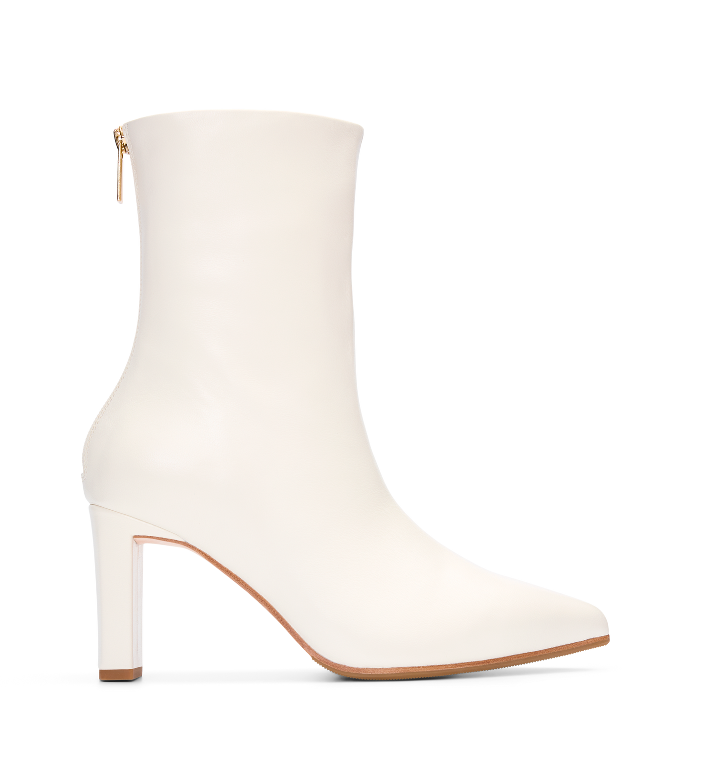 Mino Off White Leather Heeled Boots