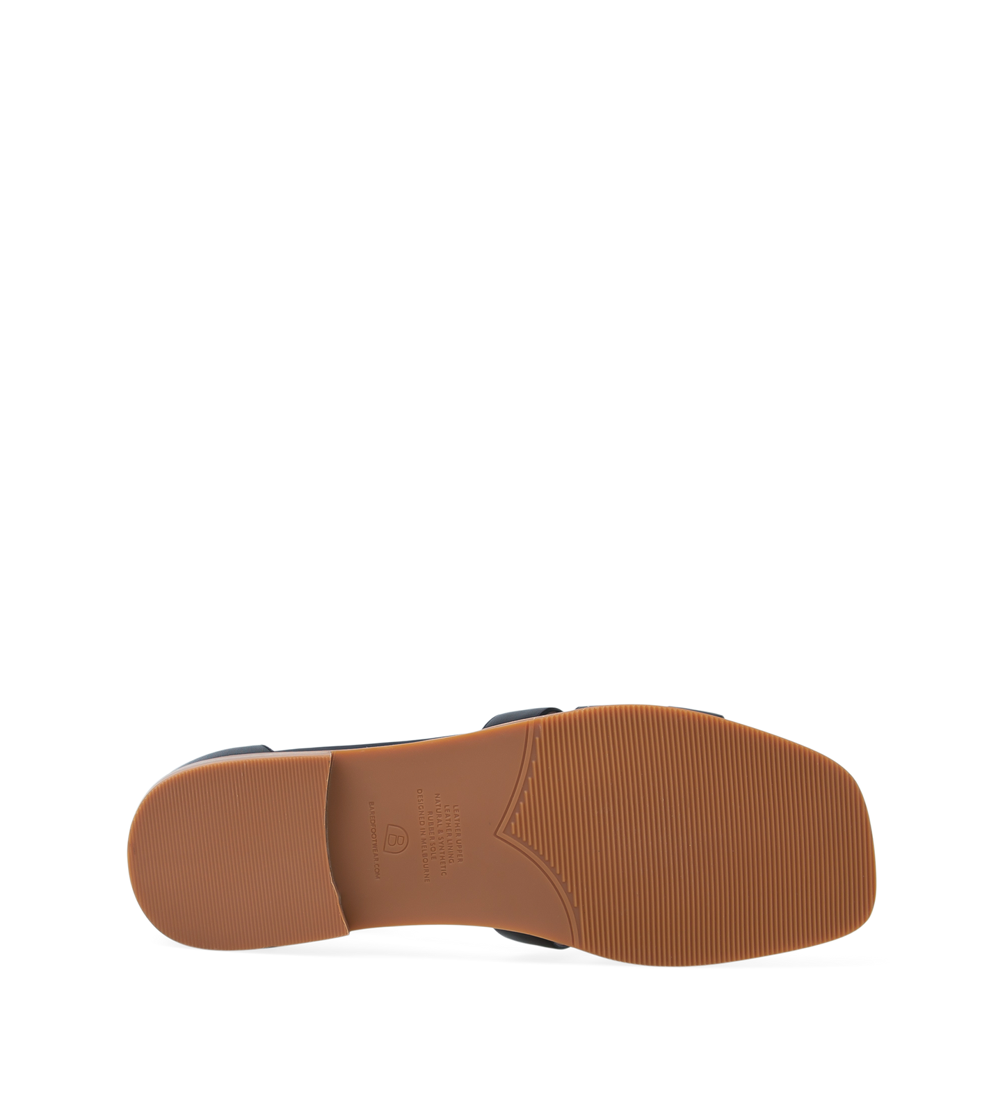 Moorhen Black Studded Leather Flat Sandals