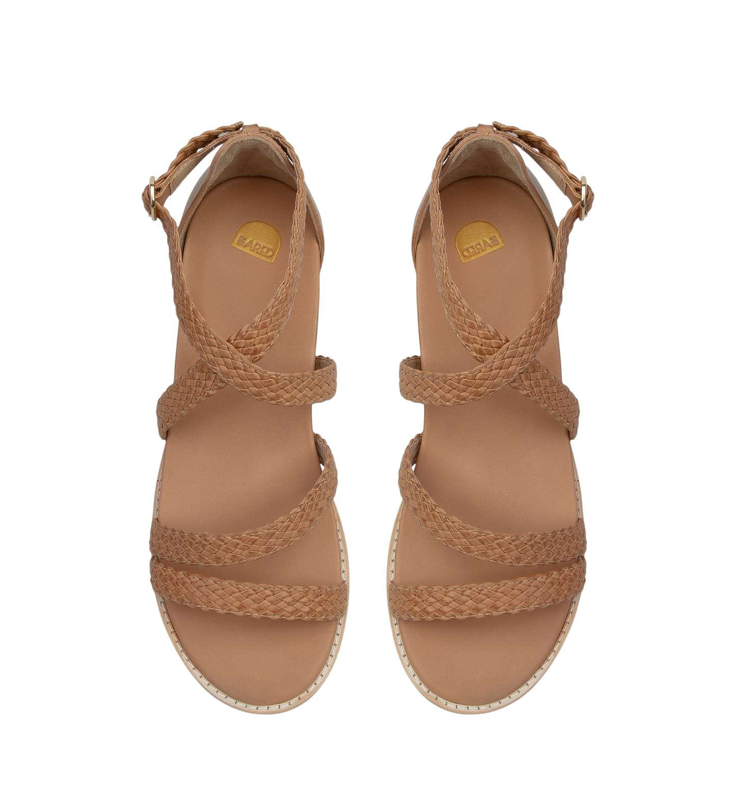tan sandals with braided straps