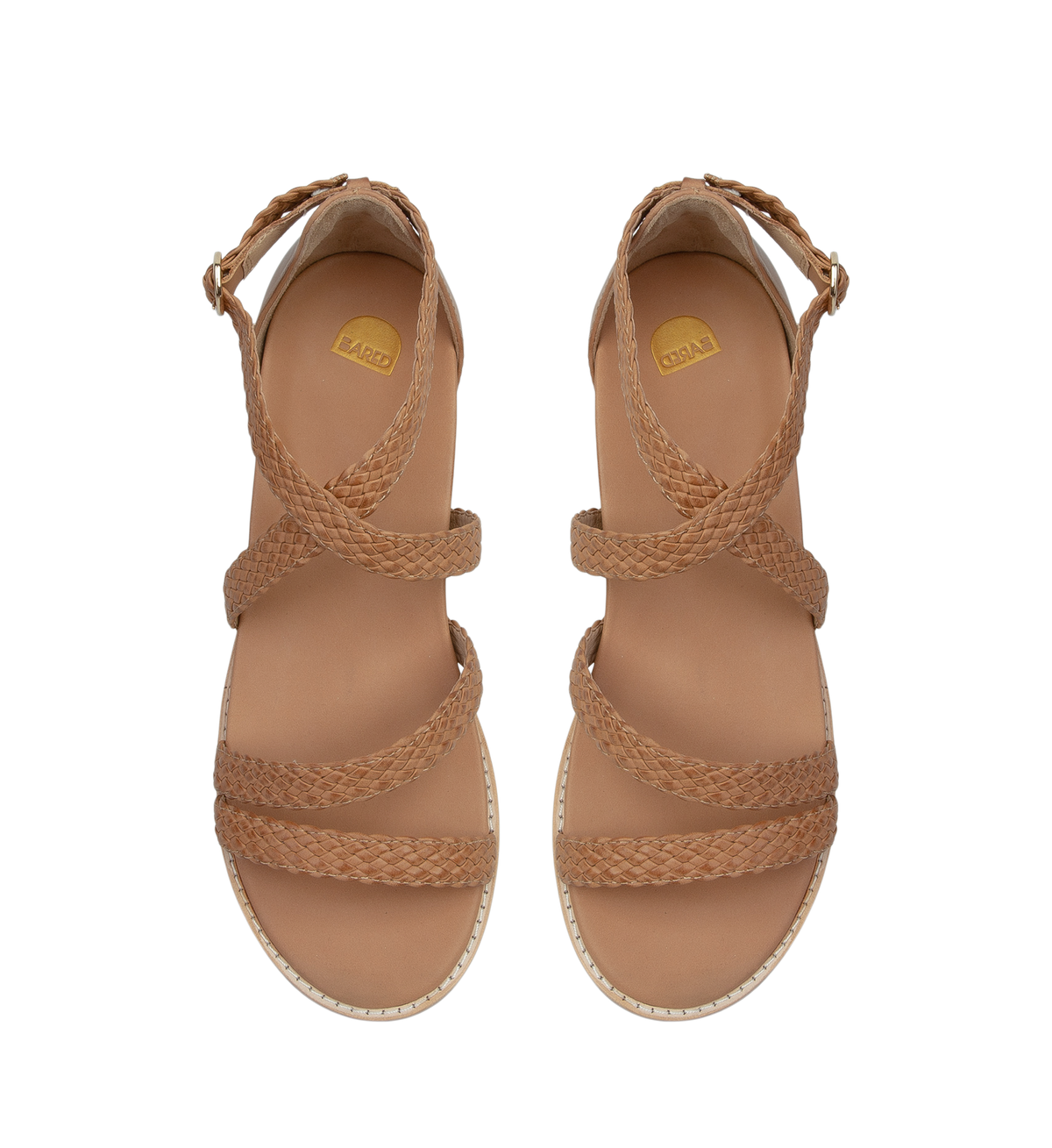tan sandals with braided straps
