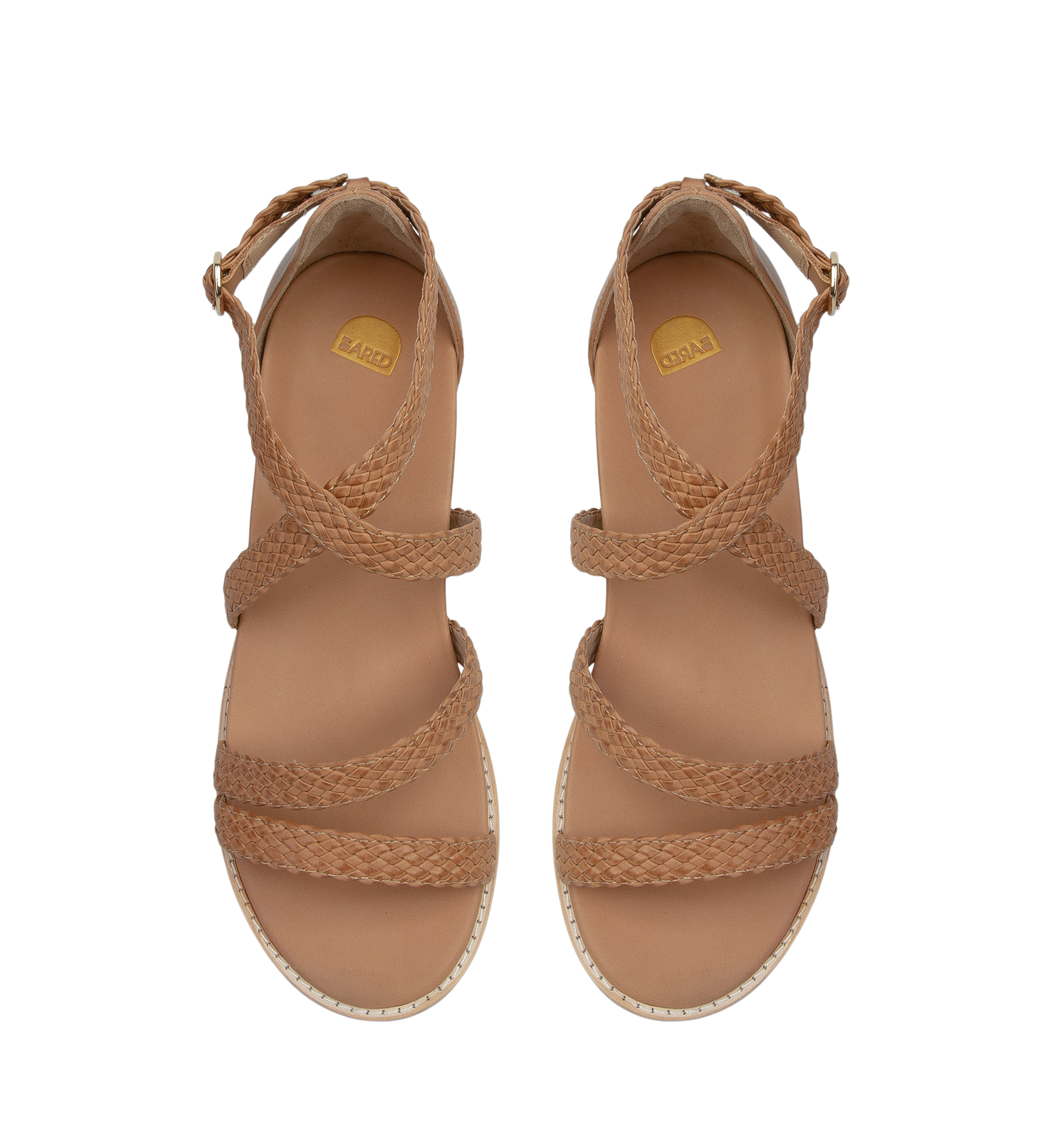 tan sandals with braided straps