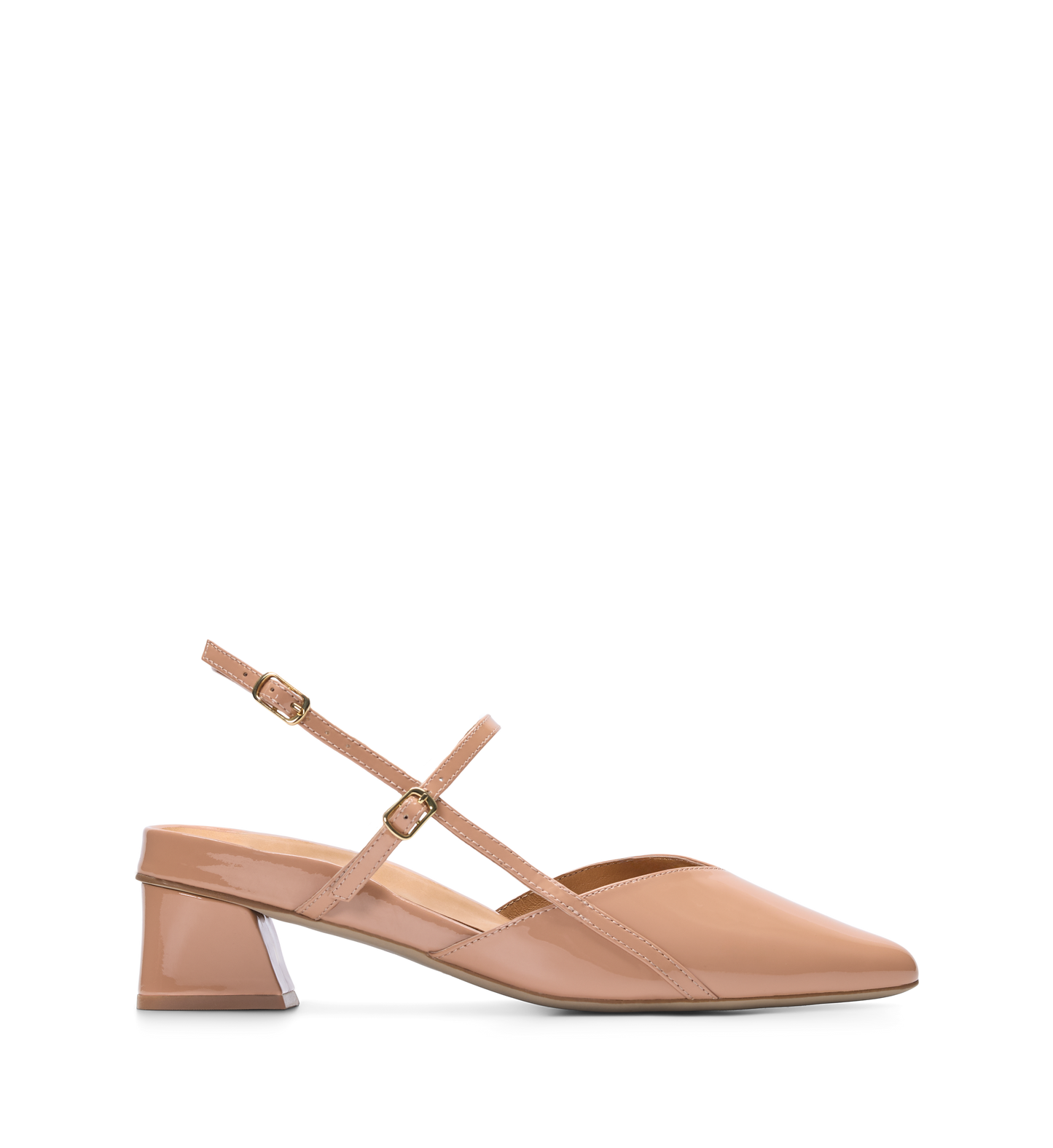 Nene 2 Blush Patent Leather Low Heels
