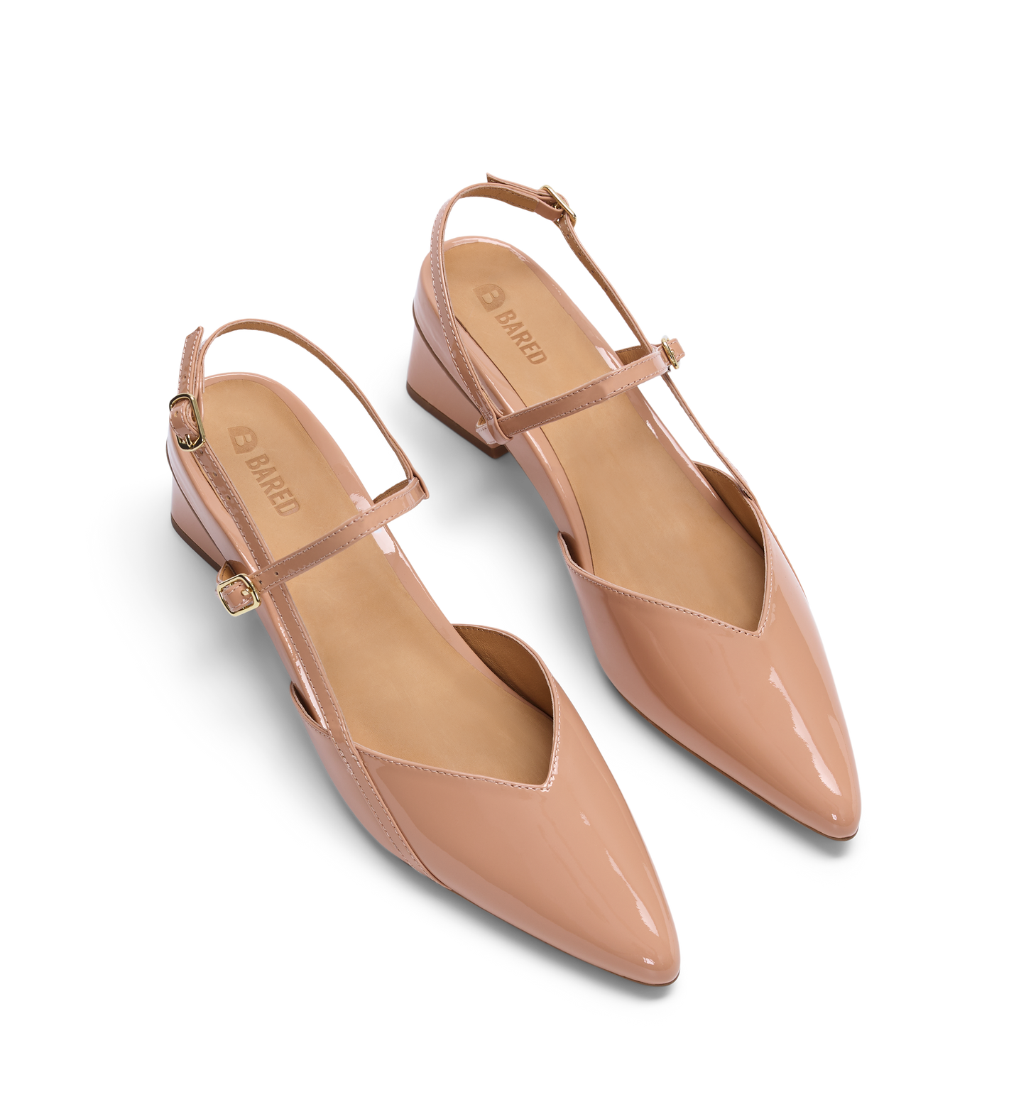 Nene 2 Blush Patent Leather Low Heels
