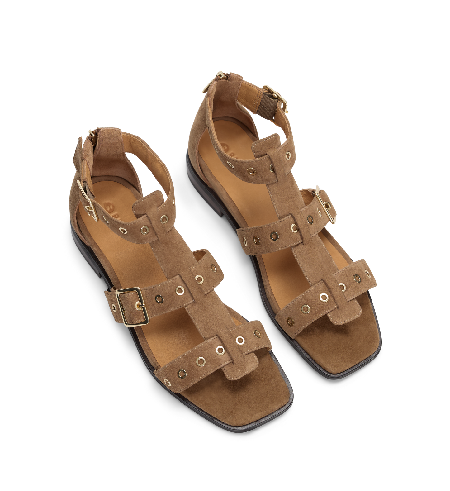 Nigrita Coffee Tan Suede & Hardware Sandals