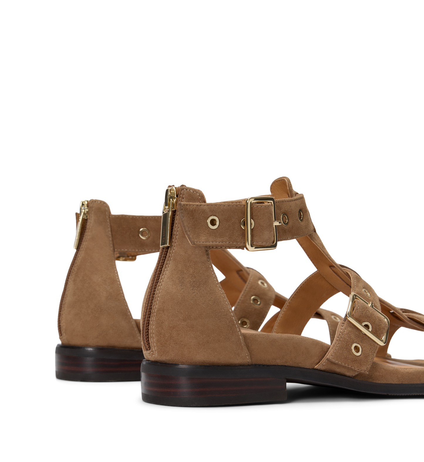 Nigrita Coffee Tan Suede & Hardware Sandals