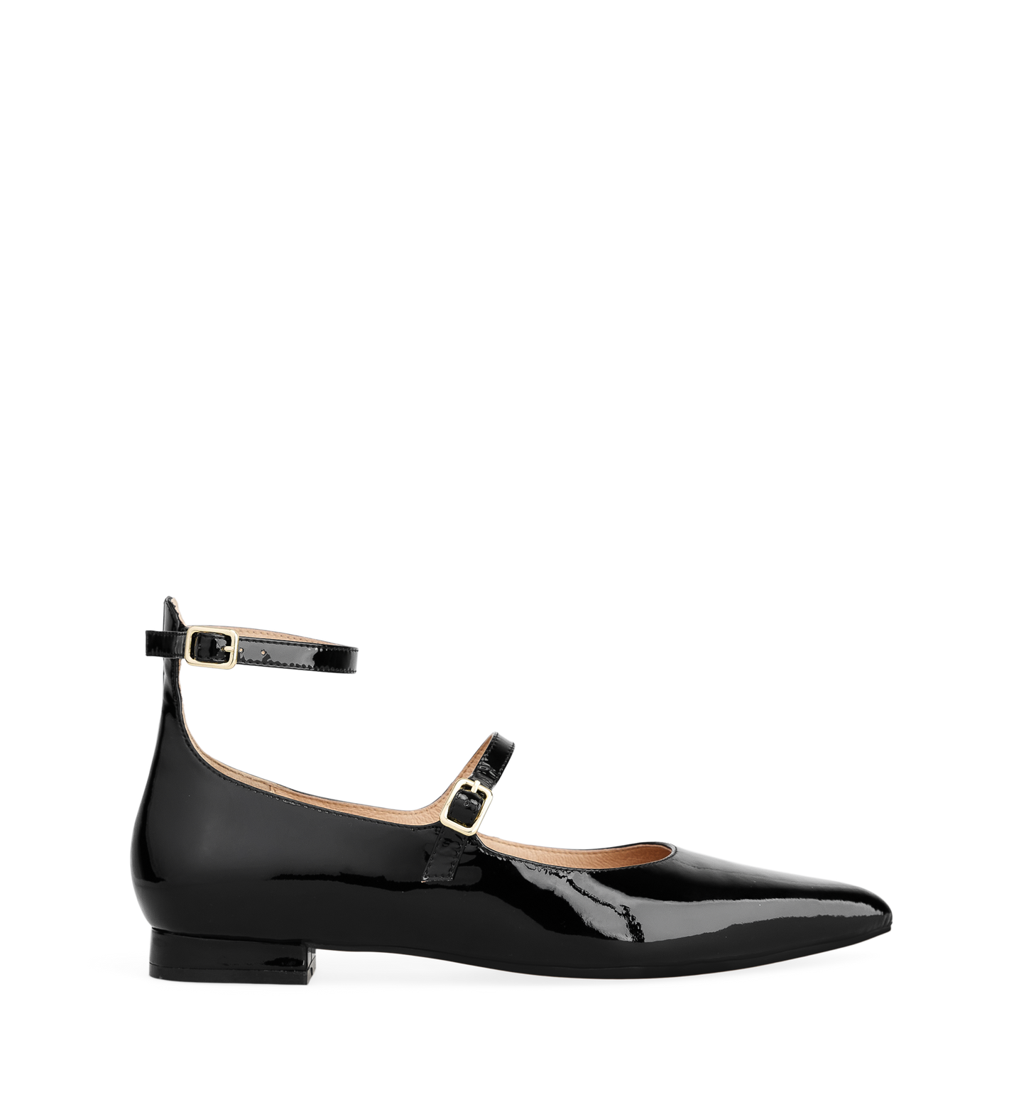 Obbia Black Patent Leather Ballet Flats