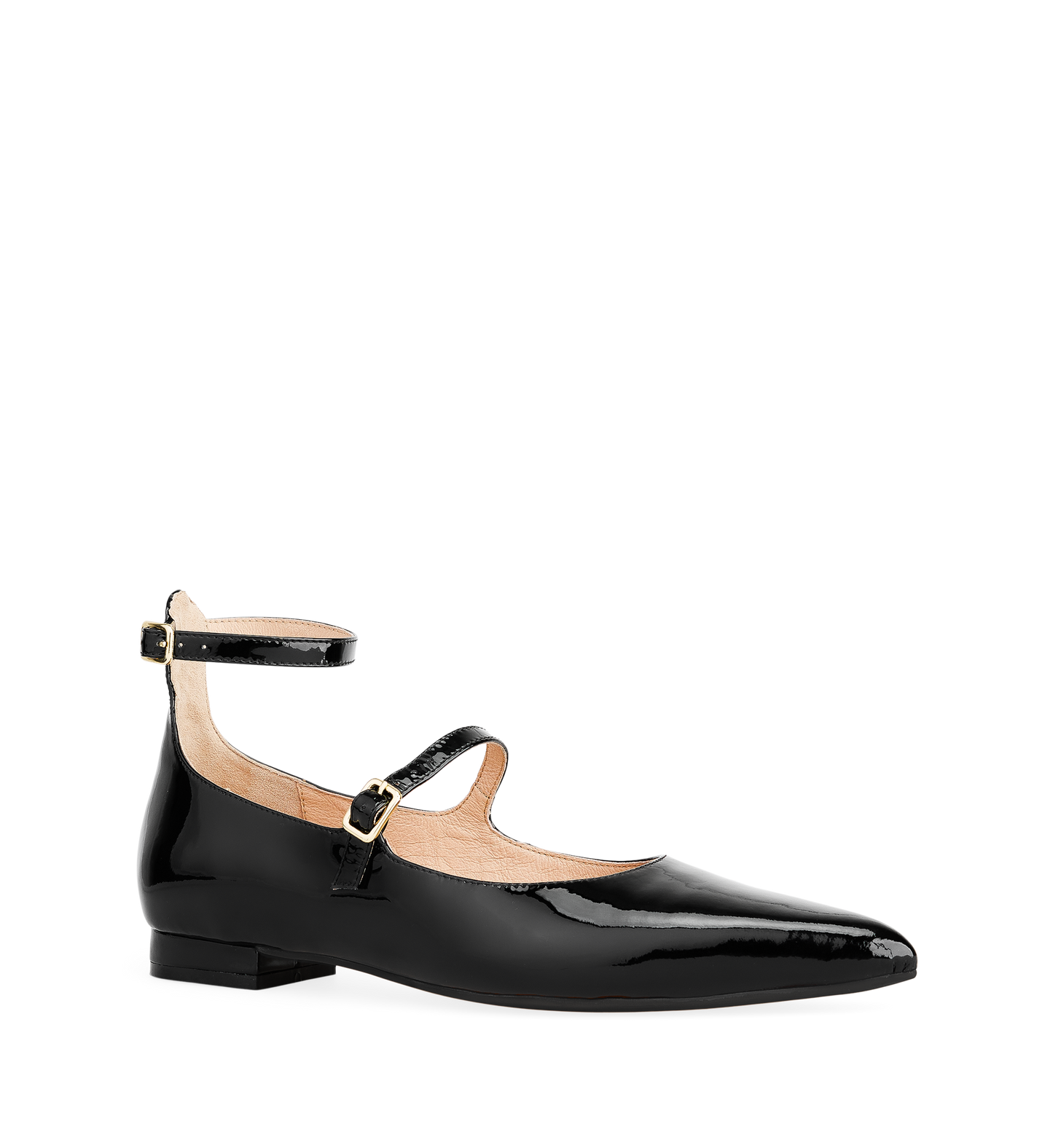 Obbia Black Patent Leather Ballet Flats