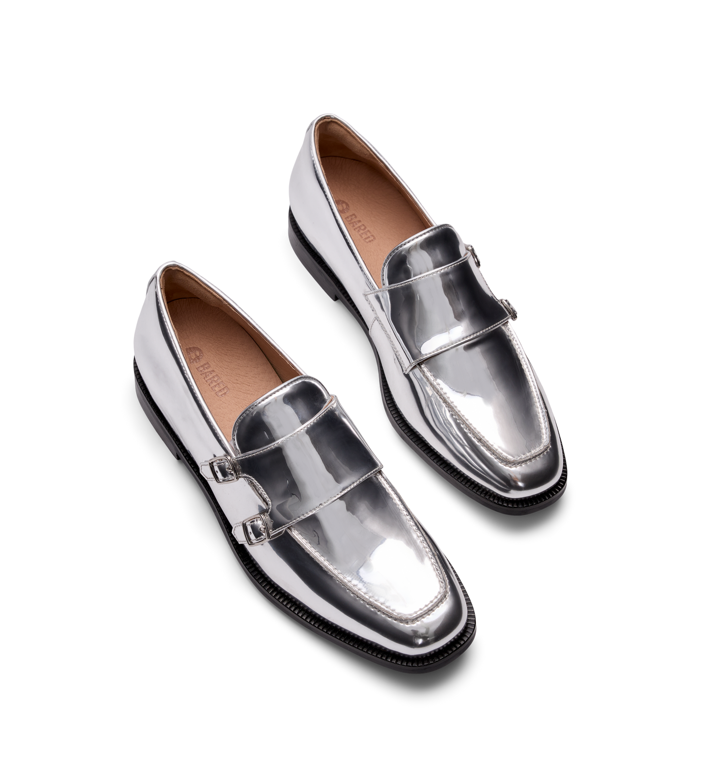 Owl Silver Patent Leather Monks