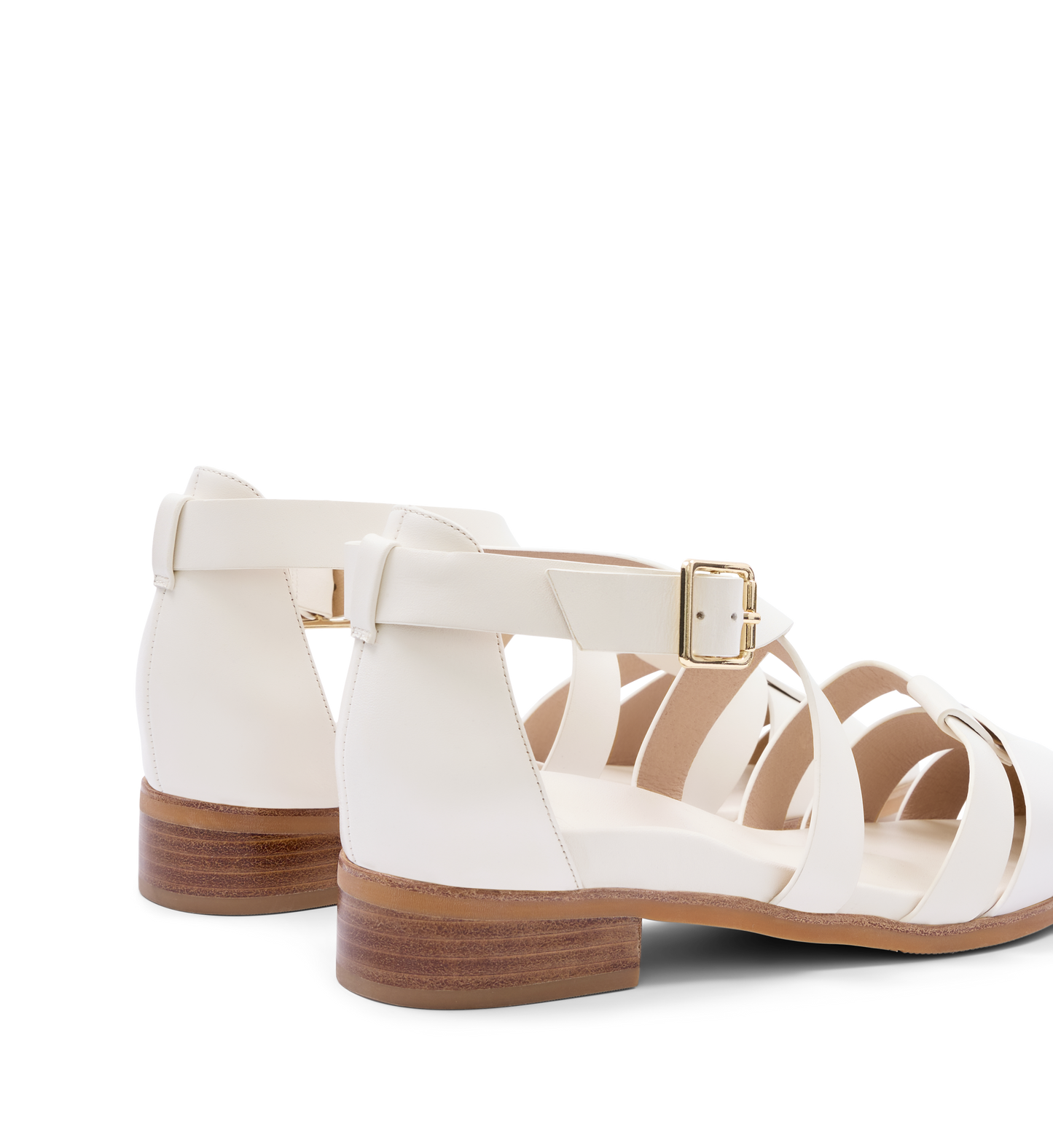 Pardusco Off White Leather Flats