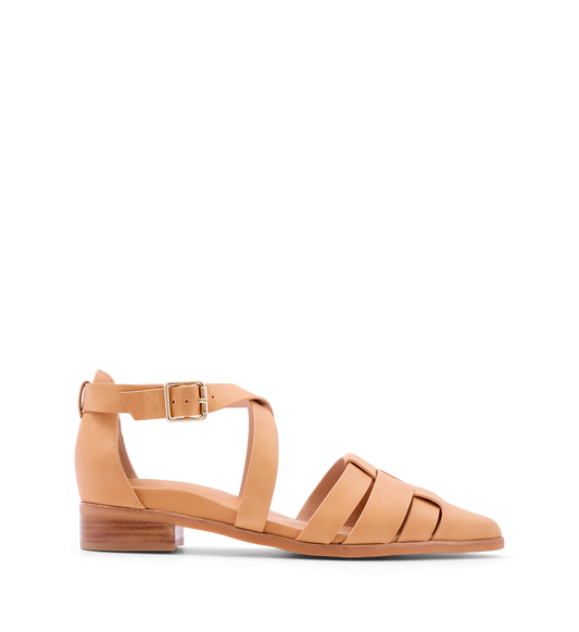 Pardusco Tan Leather Flats