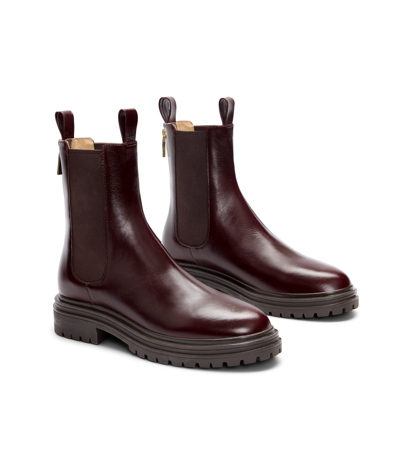 Peltops Leather Flat Boots